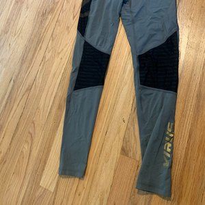 Small Virus tights, grey, gold accent